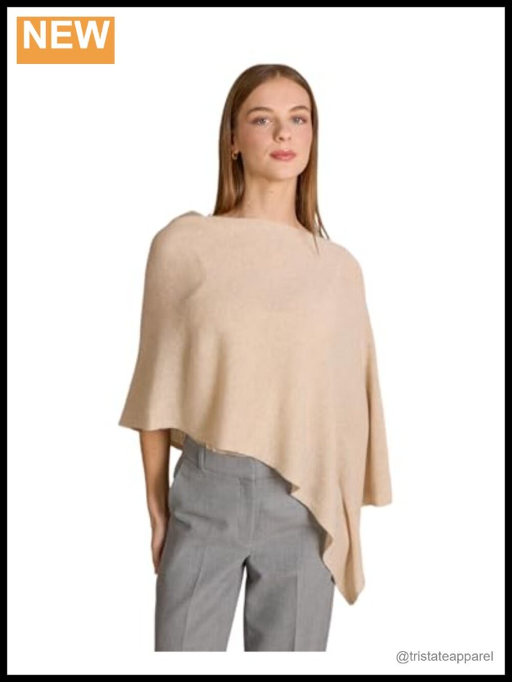 100% Cashmere Poncho Wrap One Size Dress Topper Lightweight Cozy